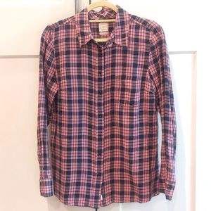 Gap Pink Plaid Button Down